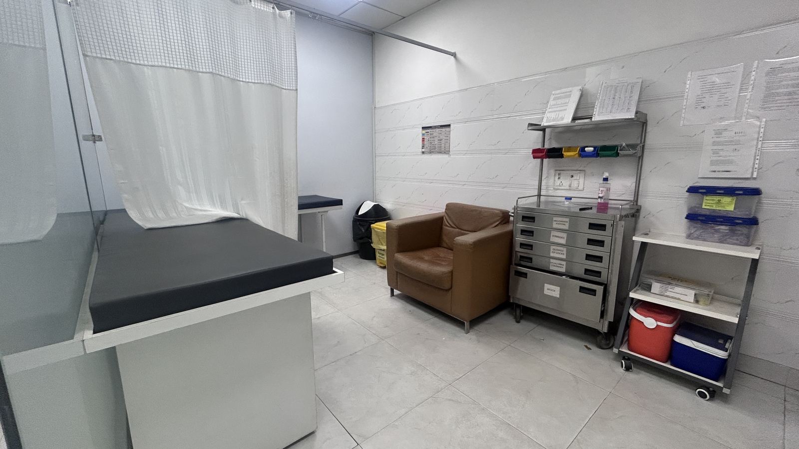 Phlebotomy and blood collection room at All About Lab